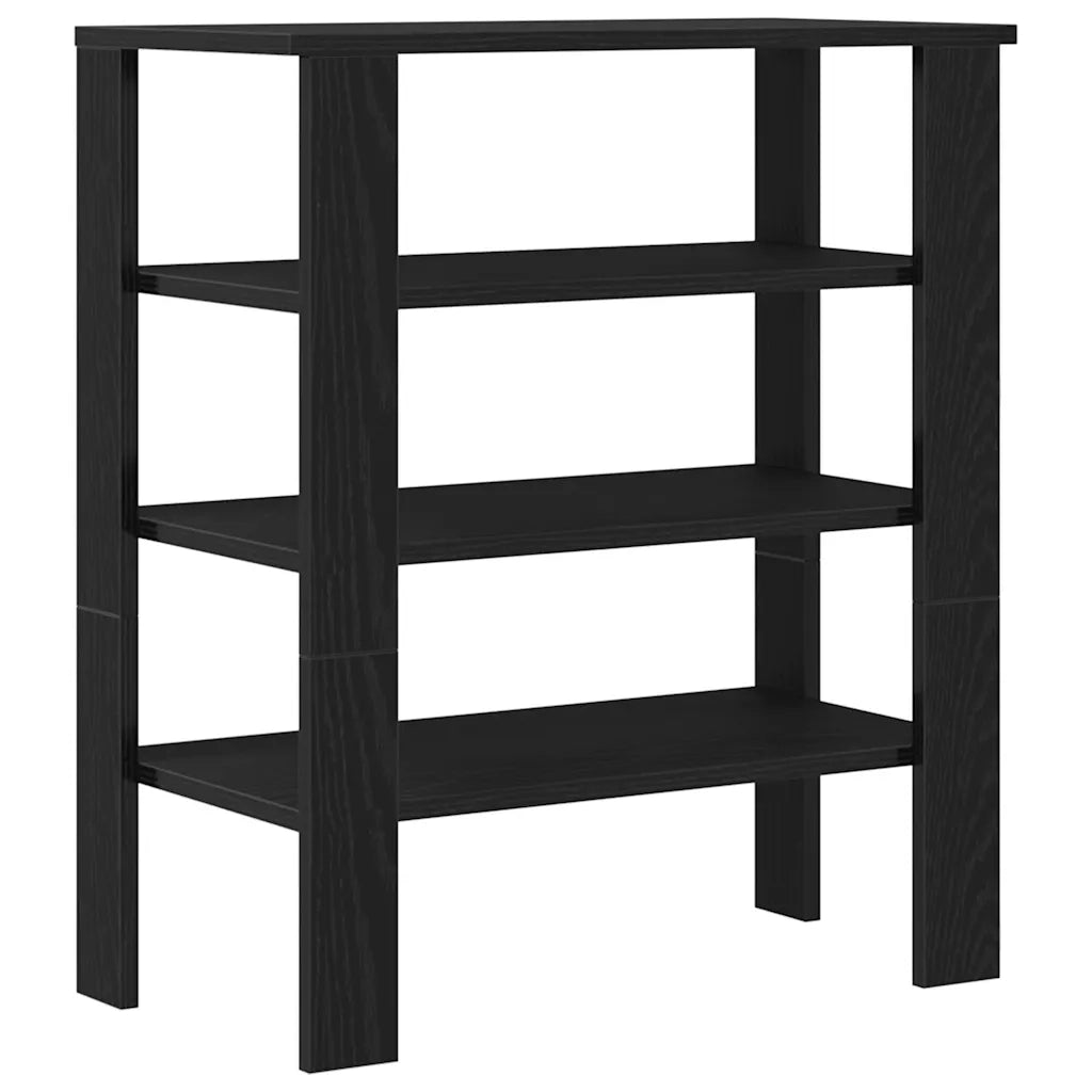 Scarpiera-Scaffale per scarpe Nera 61x32x70 cm in Truciolato