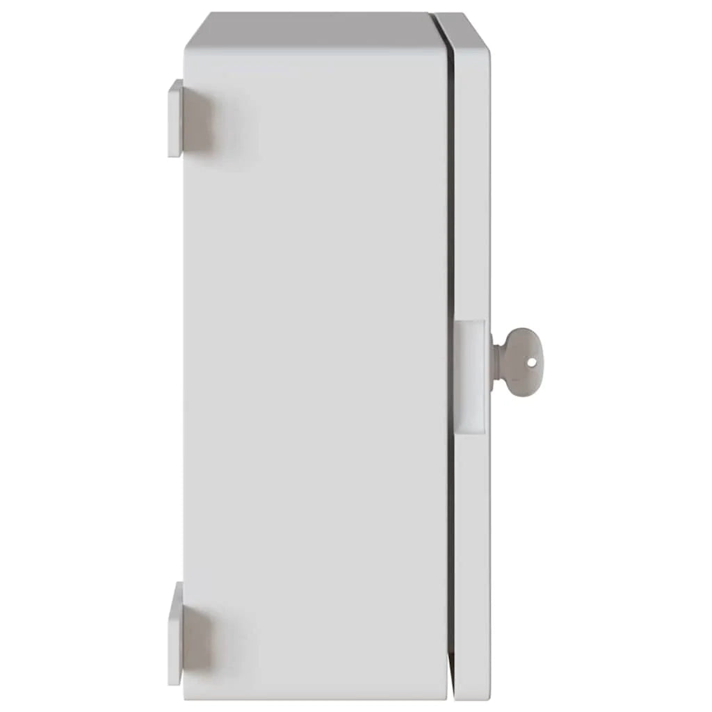 Armadio elettrico moderno per stoccaggio interno/esterno 47 x 20 x 60 cm plastica grigia 02_0058196