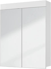 Specchio contenitore bagno Luna, Bianco, 60 x 77 cm, per montaggio a parete, combinabile con altri mobili Luna