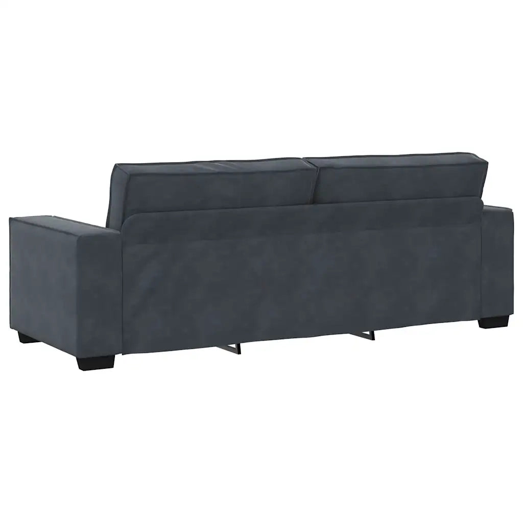 Divano a 3 Posti-Sofa 3 Posti Grigio Scuro 180 cm in Velluto 668617