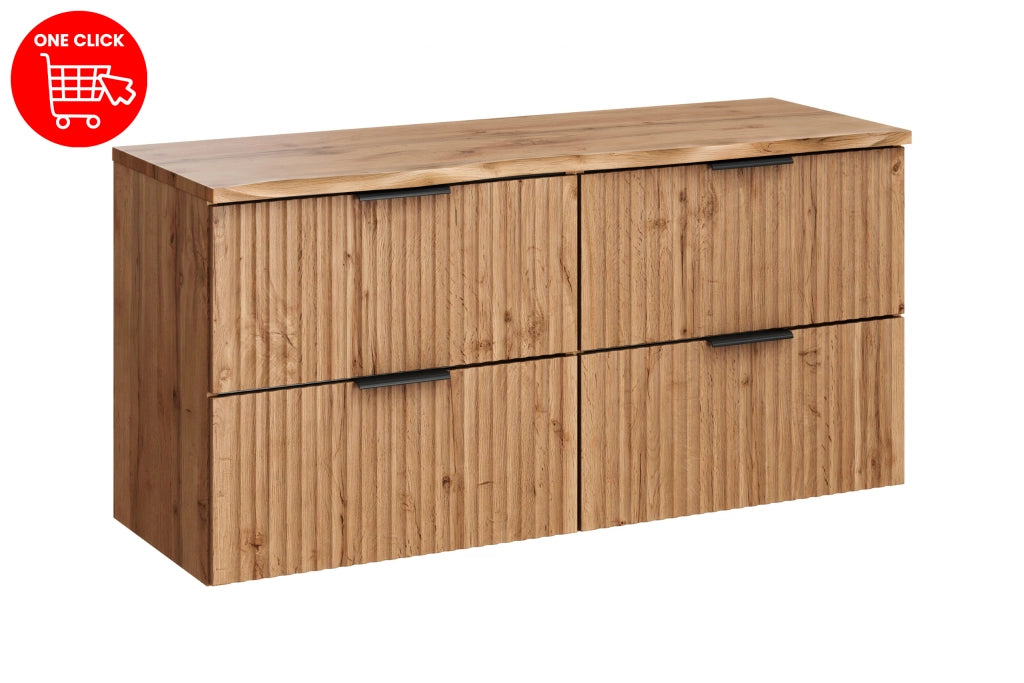 Set mobili bagno 120 cm con piano Adel Oak 120 x 1401 x 46 cm