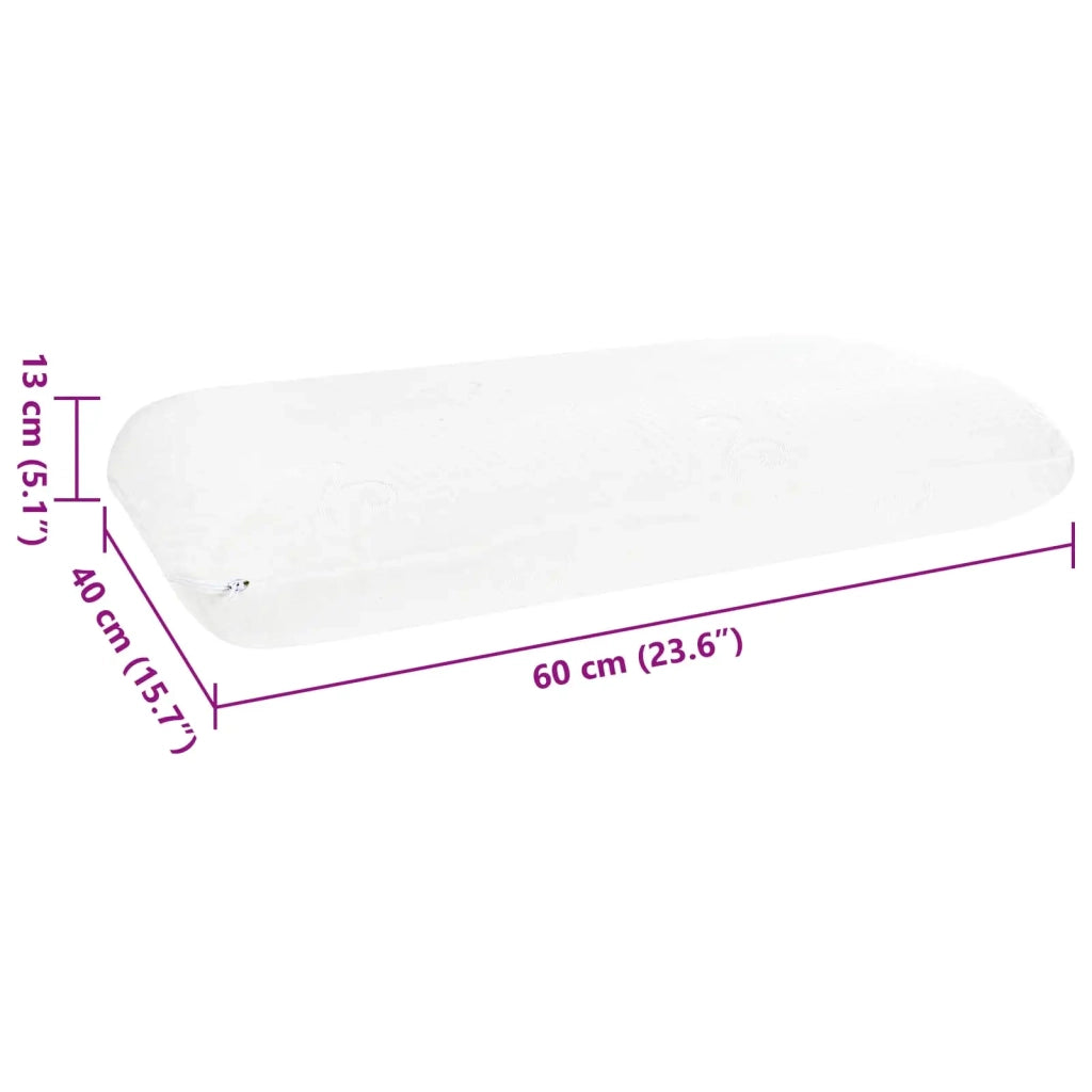 Cuscino da Letto Bianco 60 x 40 x 13 cm Schiuma Memory in Gel CFW7382147