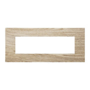 Placca Plastica Serie Venus 7P Colore Legno Scuro Compatibile Con Vimar Arke