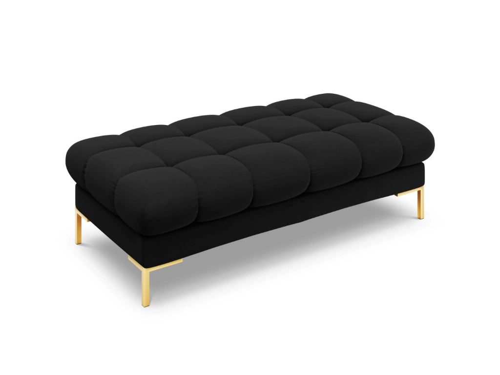 Cosmopolitan Design - Panca "Bali" 2 posti in velluto nero 