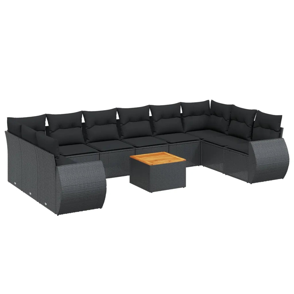 Set Divani da Giardino 11 pz con Cuscini in Polyrattan Nerocod mxl 89363