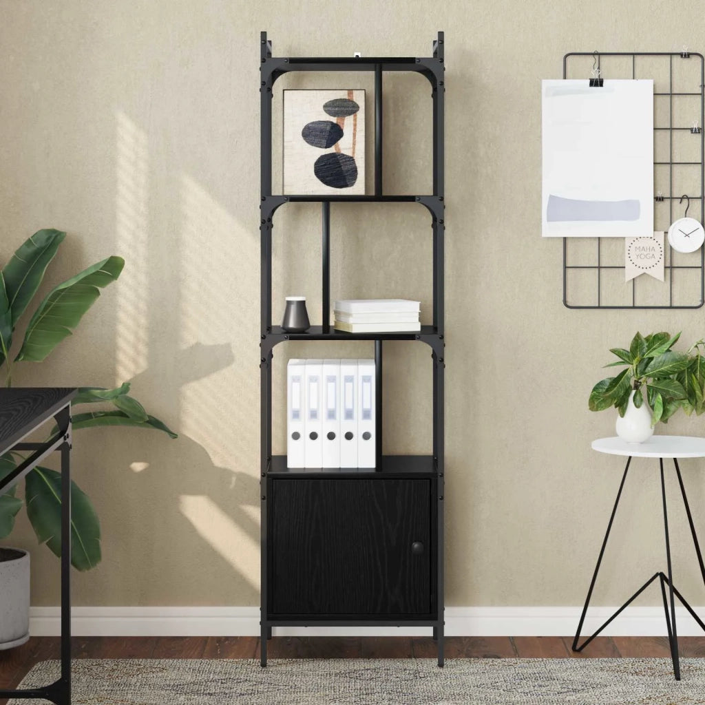 Libreria Rovere Nero 44,5 x 30 x 154,5 cm Legno multistrato