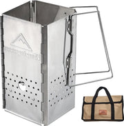 Starter per Camino a Carbone con Maniglione in Acciaio Inox MT-18 - Metodo di Accensione per Camino