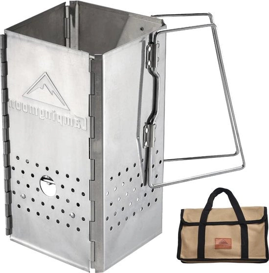 Starter per Camino a Carbone con Maniglione in Acciaio Inox MT-18 - Metodo di Accensione per Camino