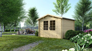 Casetta da giardino in legno - 9m2 - 3x3m - 28mm - colore: naturale - DOM530 - ALTANKA
