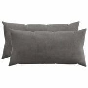 Federa 2 pcs HEERLEN Grigio Scuro 40 x 80 cm corduroy 909904