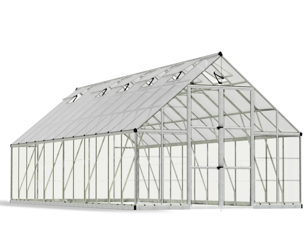 Serra Da Giardino in Policarbonato Balance Ibrida  724X304X257 cm Argento