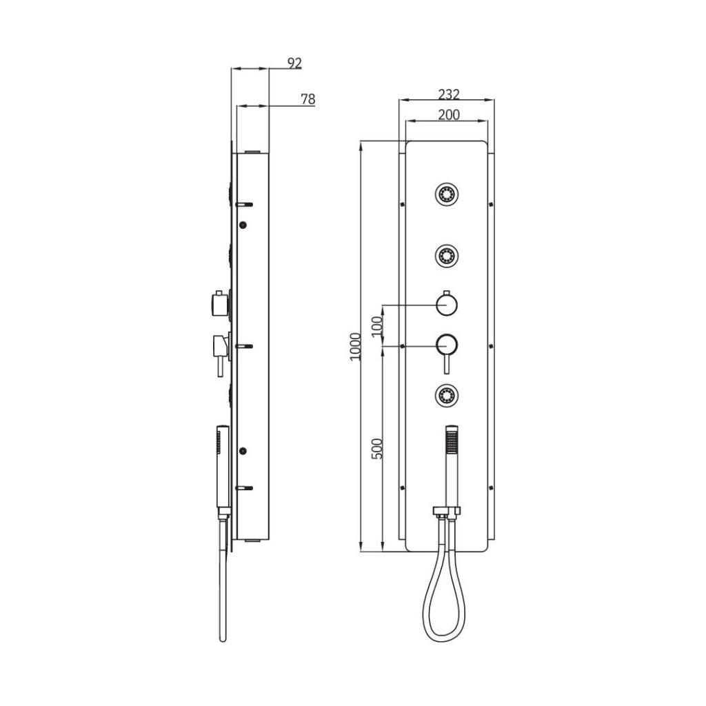 Wall kit a parete da incasso a muro acciaio inox cromato lucido deviatore doccetta doccia *** confezione 1