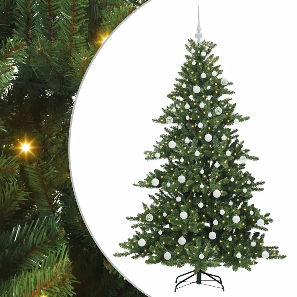 Albero di Natale Artificiale con Rami Pieghevoli Verde 180 cm 3397669