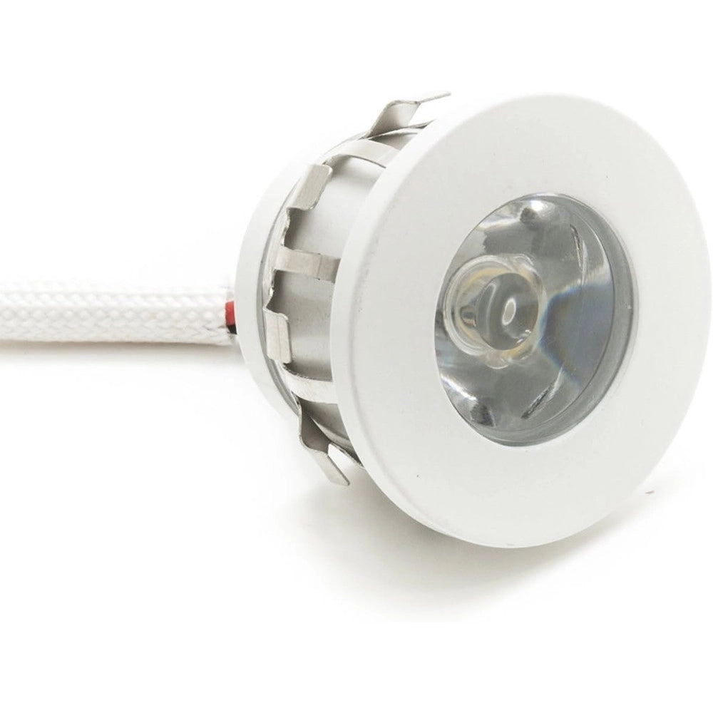 Trade Shop - Faretto Led Incasso 1 Watt Bianco Punto Luce Segnapassi Luce Rossa Con Driver -