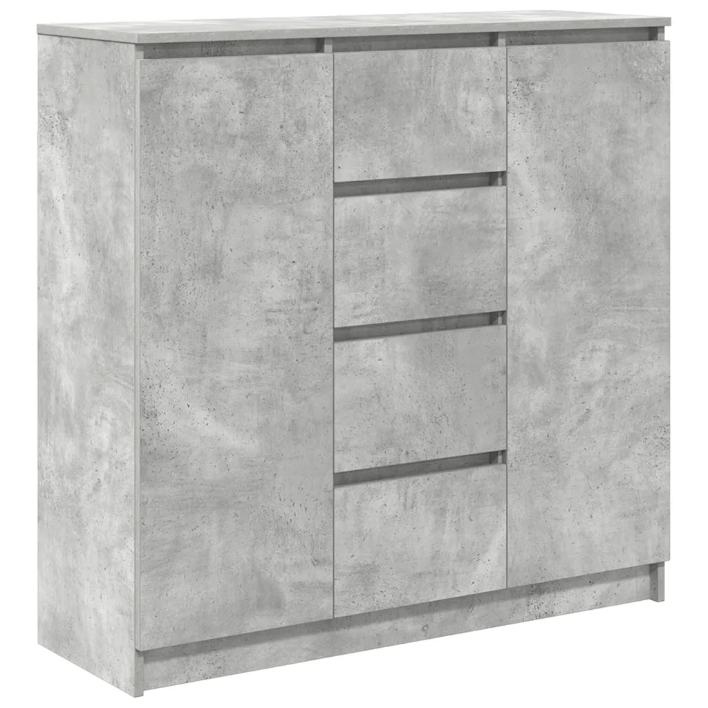 Credenza con Cassetti Grigio Cemento 100,5x35x98,5cm Truciolato 3328456