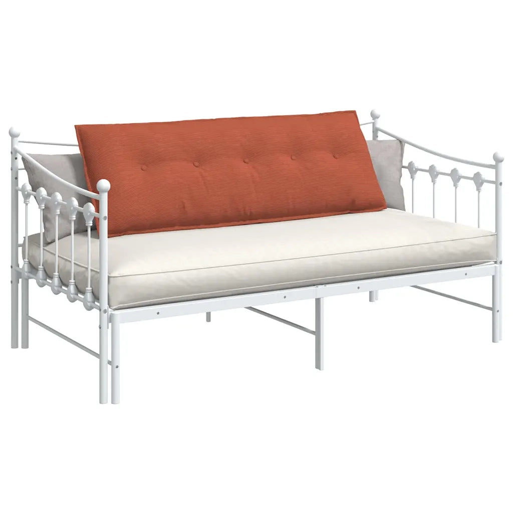Cuscino per Schiena Rosso Arancio 140 x 50 cm Tessuto in Cords
