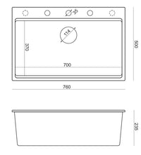 Lavello In Granito Marc 110 Workstation White Acciaio