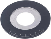 Liniaal Circolare Rotativo - Scheda Circolare Rotante - Strumento per Disegnare Cerci - Materiale in Alluminio - Lunghezza 12,5 cm - Multifunzionale e Pratico - Strumento di Disegno