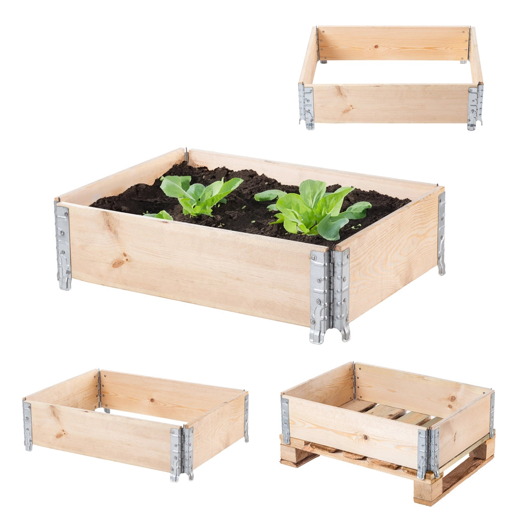 KADAX Prolunga per pallet in legno 60 x 80 cm Contenitore per erbe aromatiche