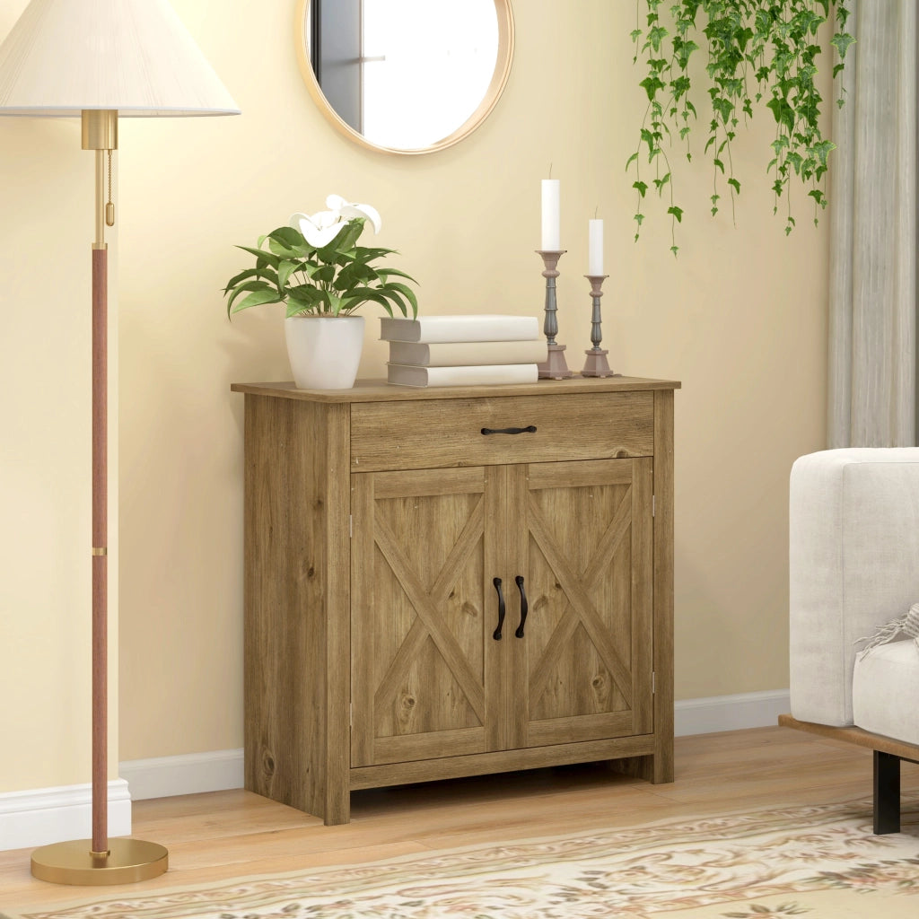 Credenza Cucina con 2 Ante e Cassetto ¨C Zephmum ¨C Legno 80x40x80