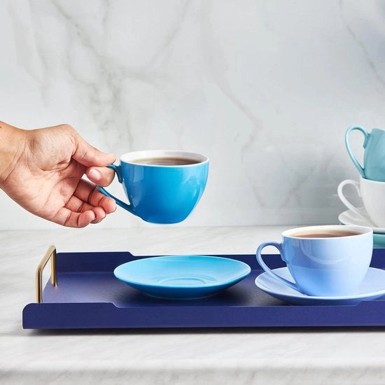 Set di tazze da caffè per 6 persone - 220 cc - tazzine - tazze - tazze per espresso - tazze per mocha - porcellana - set di tazze da cappuccino per 6 persone