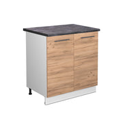 Mobile lavello cucina Fame-Line Rovere dorato/Bianco 80 cm con ripiano, PL Antracite Vicco