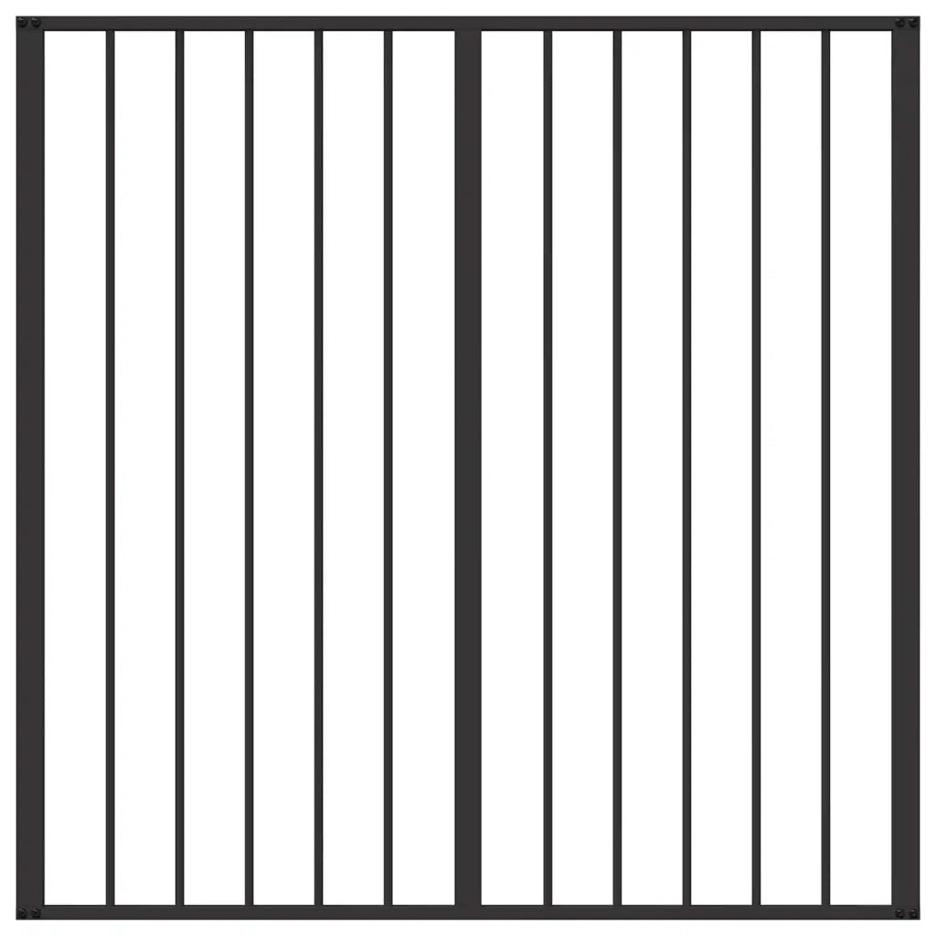 Cancello per cani 2 pcs Nero 100 x 100 cm Acciaio zincato 891989
