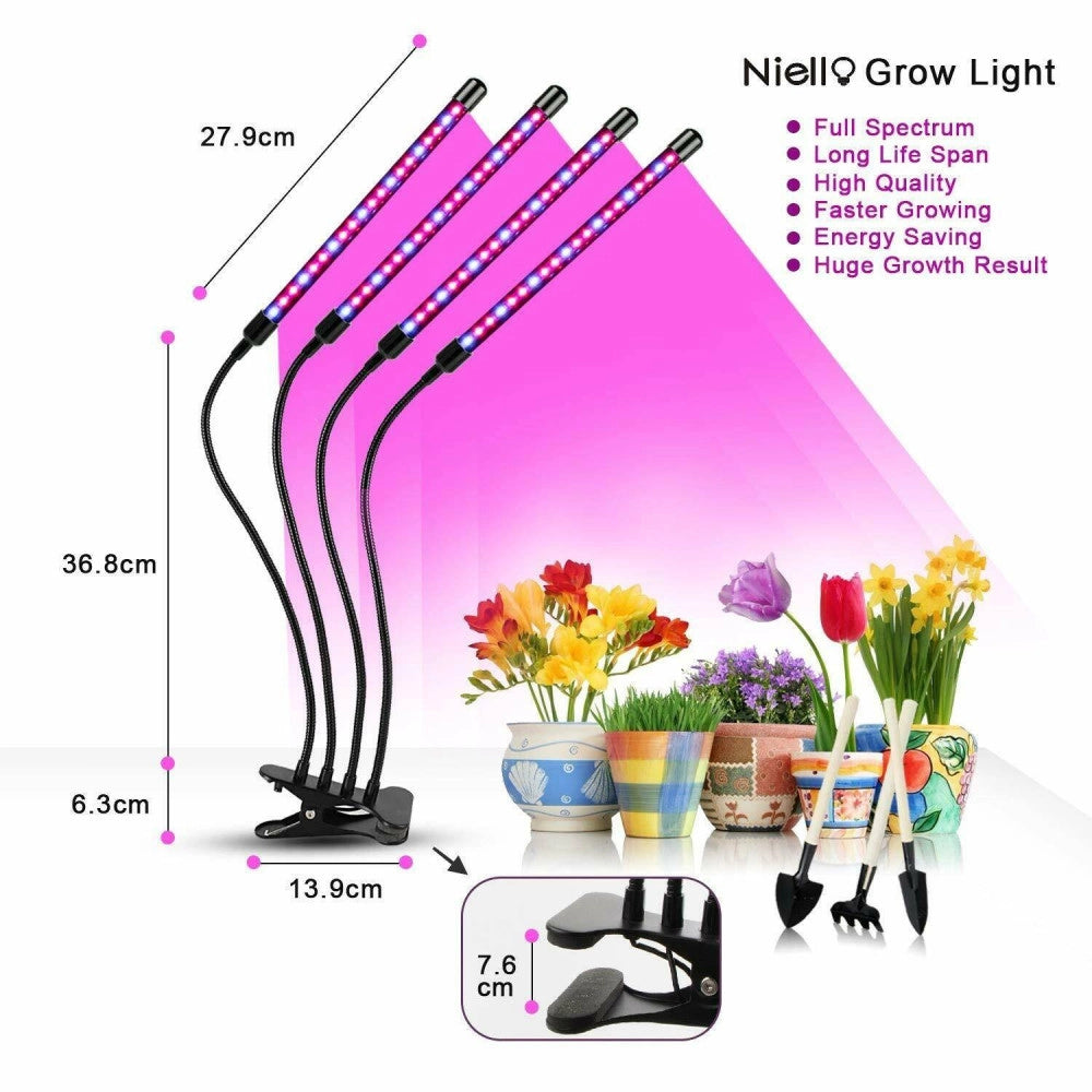Trade Shop - Lampada Da Coltivazione Piante A Led 80 Led Flessibile Serra Coltura Idroponica -