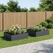 Vaso da giardino 2 pz Antracite 100 x 100 x 30 cm 8005083