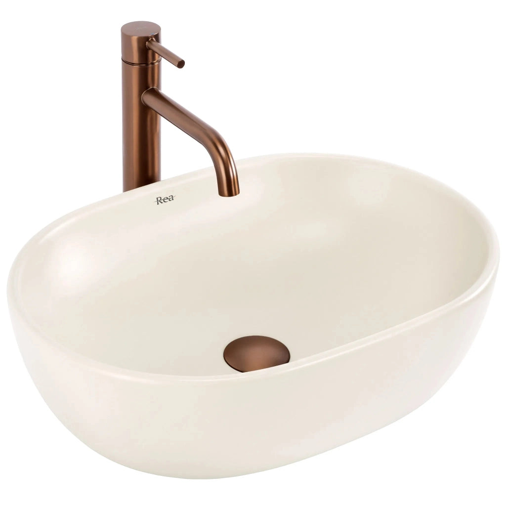 Lavabo Da Appoggio Rea Focus Creme