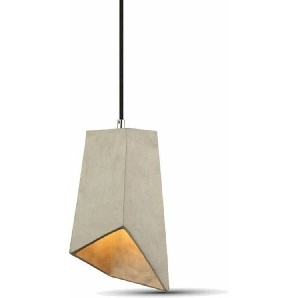 Trade Shop - Lampadario Effetto Cemento A Sospensione Pendente Moderno Con Portalampada E27 -