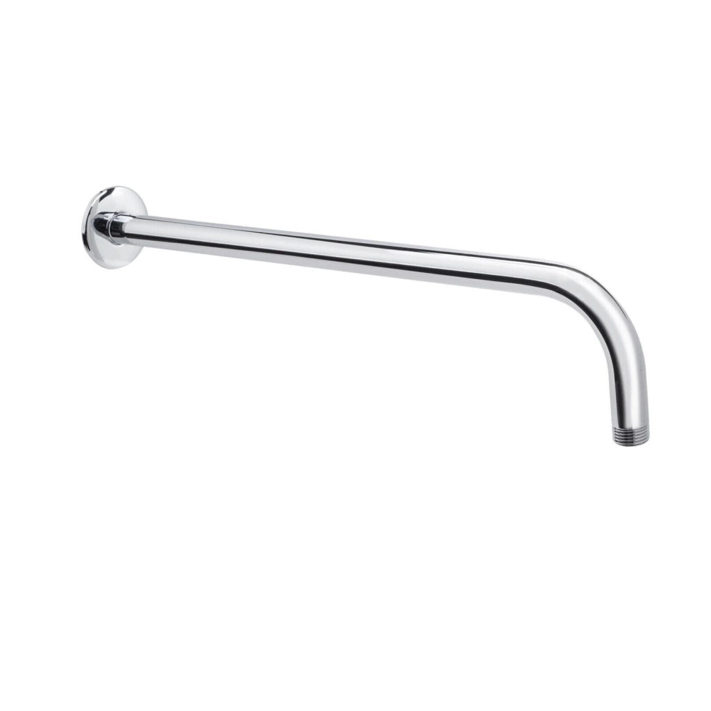 Braccio per soffione doccia tondo in acciaio cromato con rosone 30CM Art. 69404