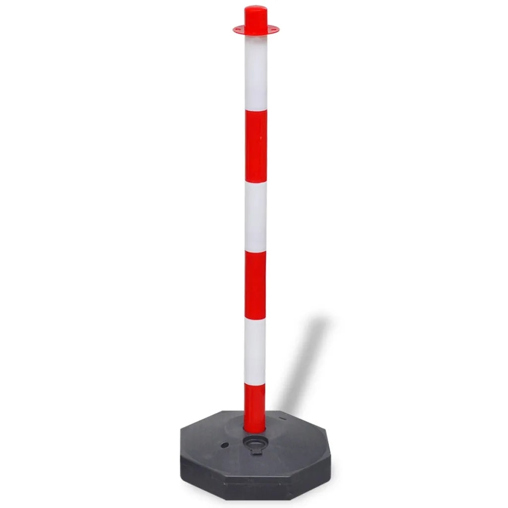 Set Stradale con 4 Pali e 2 Catene in Plastica 10 m Ciascuna CFW8580593