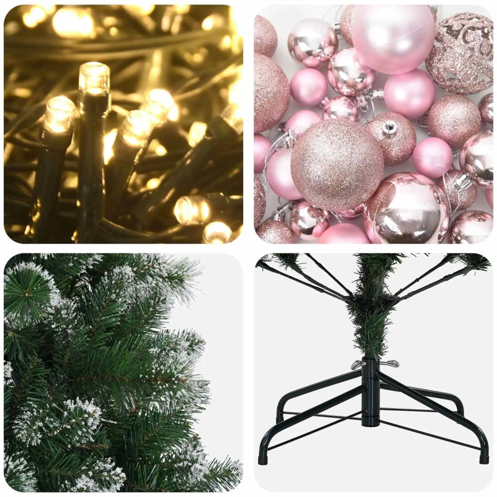 Albero di Natale artificiale con pallina 180 cm 300 LED 3461257