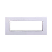 Placca In Vetro Serie Starlight 7P Colore Bianco Compatibile Con Vimar Plana