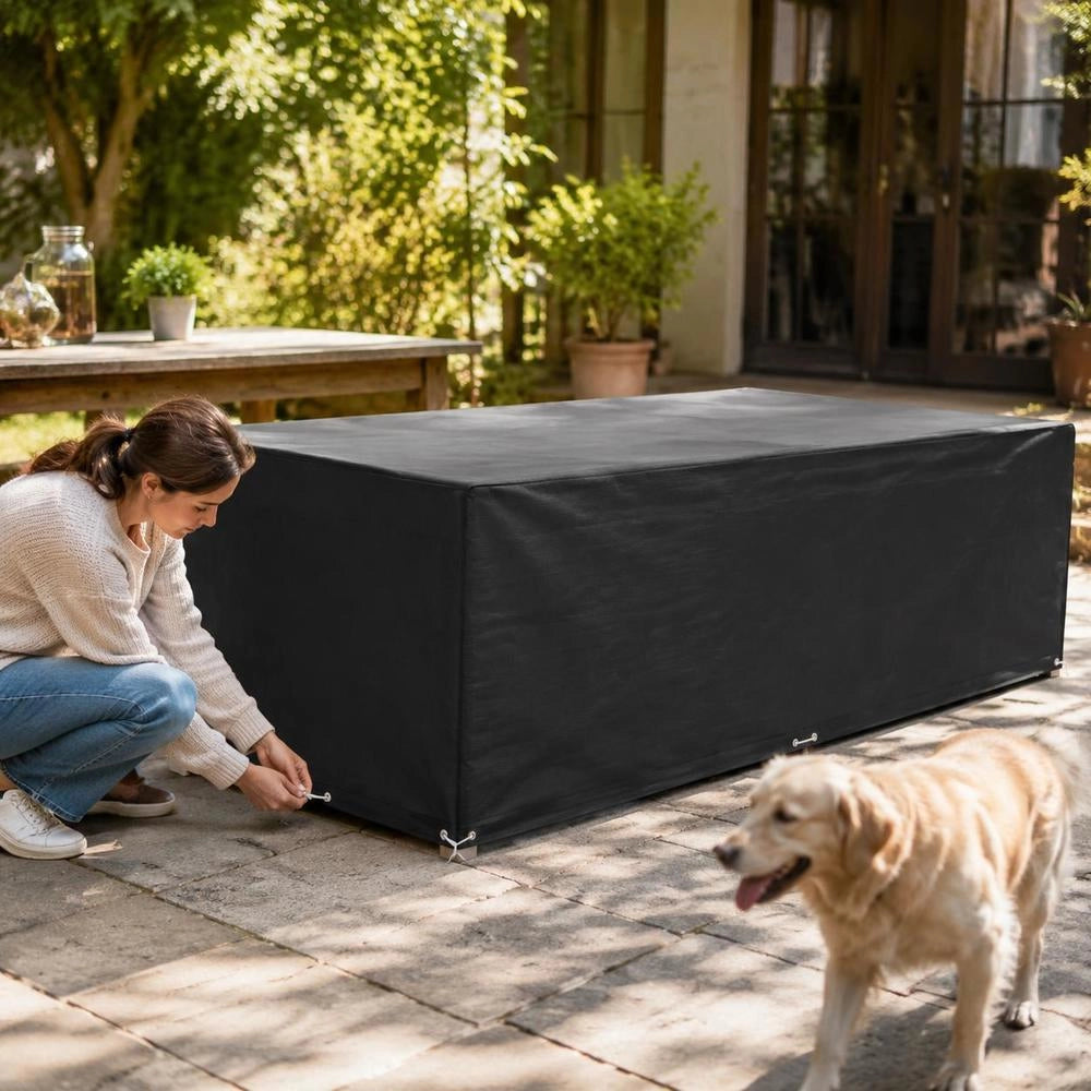 Garden Furniture Cover With 12 Eyelets, 230x165x80 Cm, Rectangular