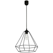 Lampada a sospensione loft nera Alma 1xE27 15W Luminex