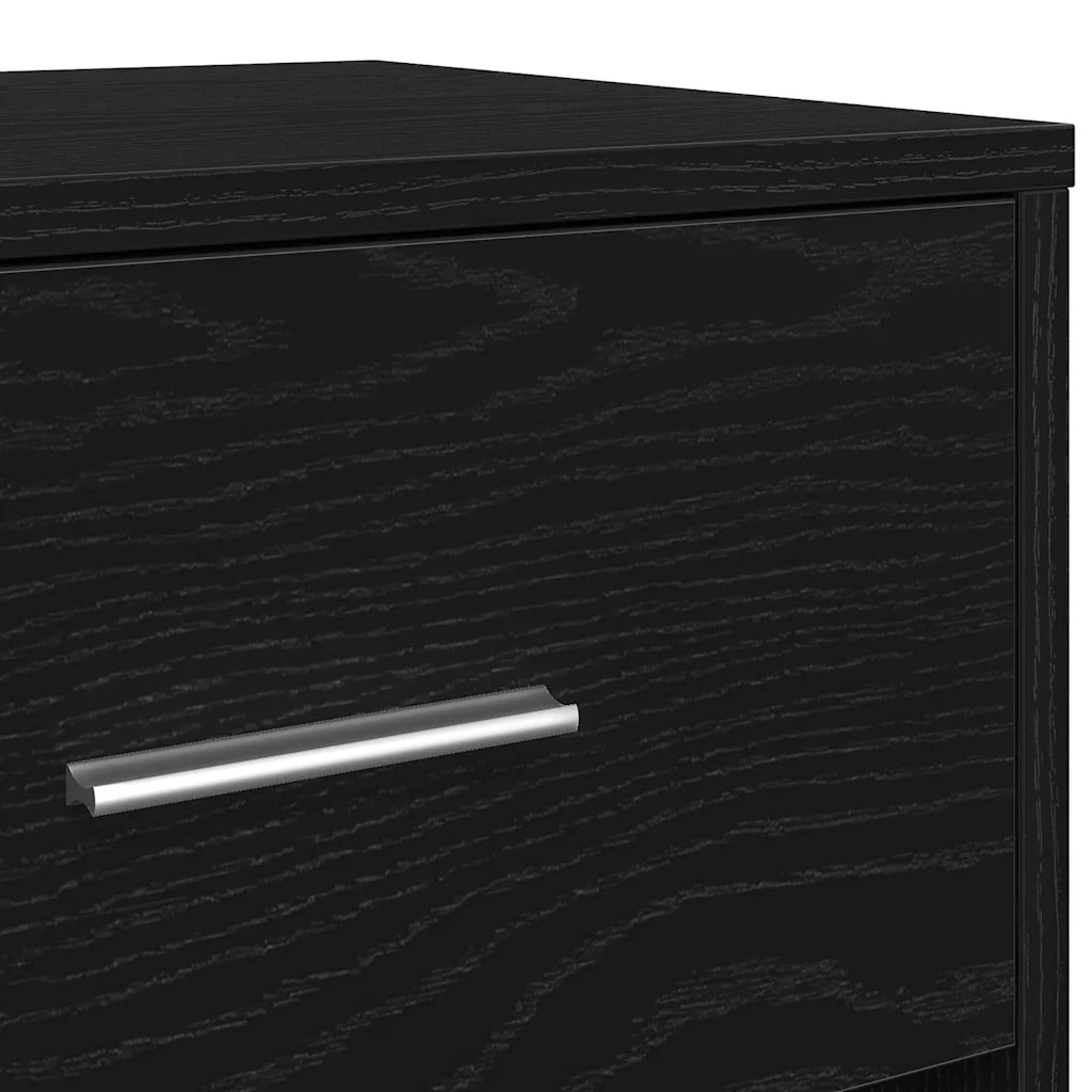 Comodini 2 pz con Cassetto-Set di 2 Tavolino da notte Nero 40x34x50 cm