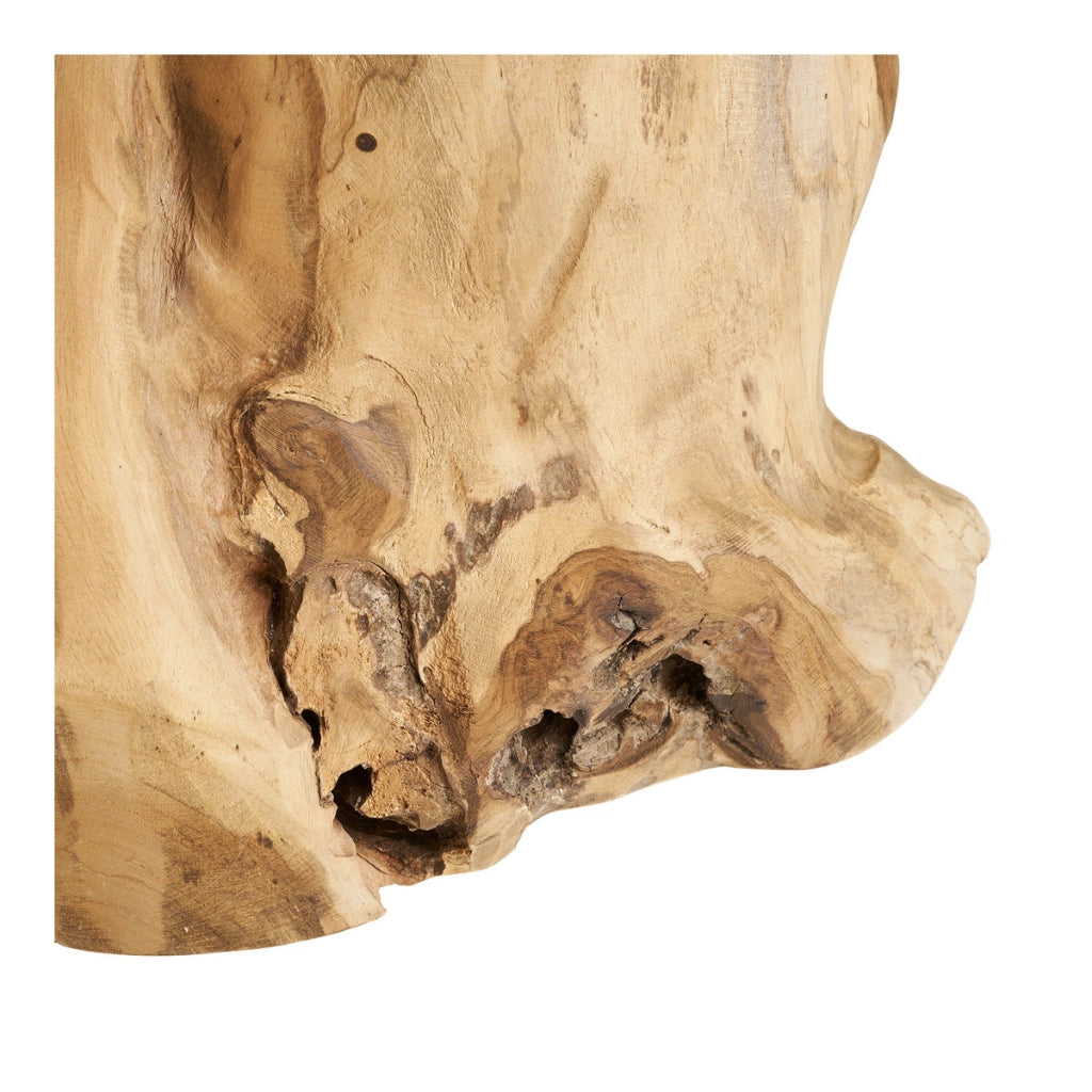 Palena - Tavolino d'appoggio in teak naturale ø40x45 cm