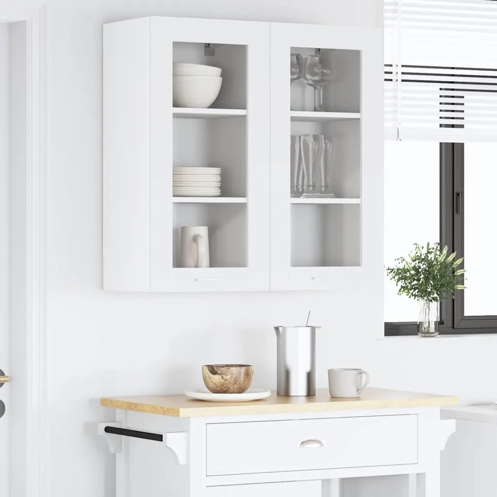 Armadio pensile 2 pcs Bianco 40 x 31 x 80 cm Legno multistrato