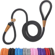 Cavo antislittamento per cani, 1,83 m x 1,32 cm, cavo pesante con anello, manico antislittamento comodo e resistente per cani 1 pz (nero)
