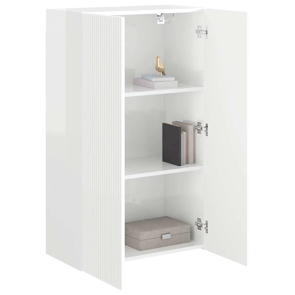 Mobile TV da parete Bianco Lucido 59,5 x 31 x 100 cm