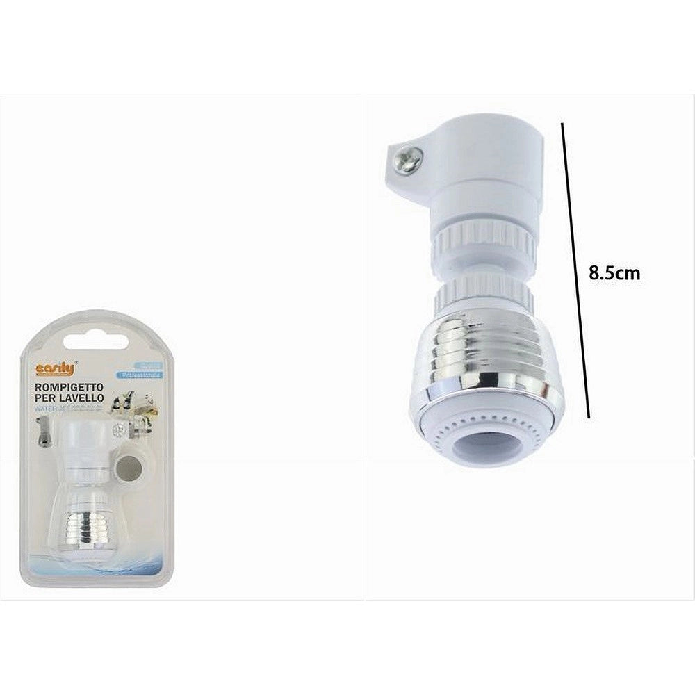 Trade Shop - Rompigetto Rubinetto Lavello Cucina Bagno Filtro Universale Cromo Bianco 87163 -