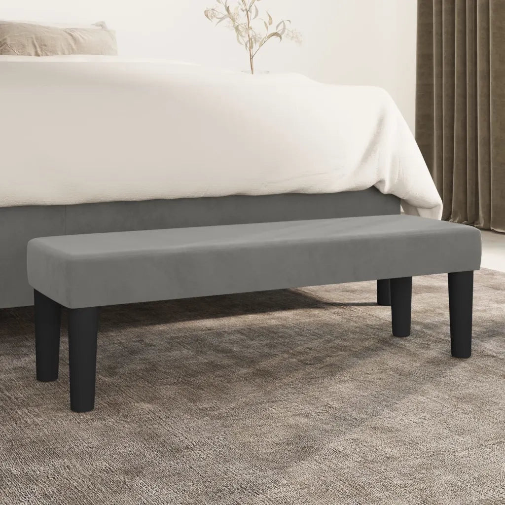 Panca Grigio Chiaro 100x30x30 cm in Velluto CFW2191030