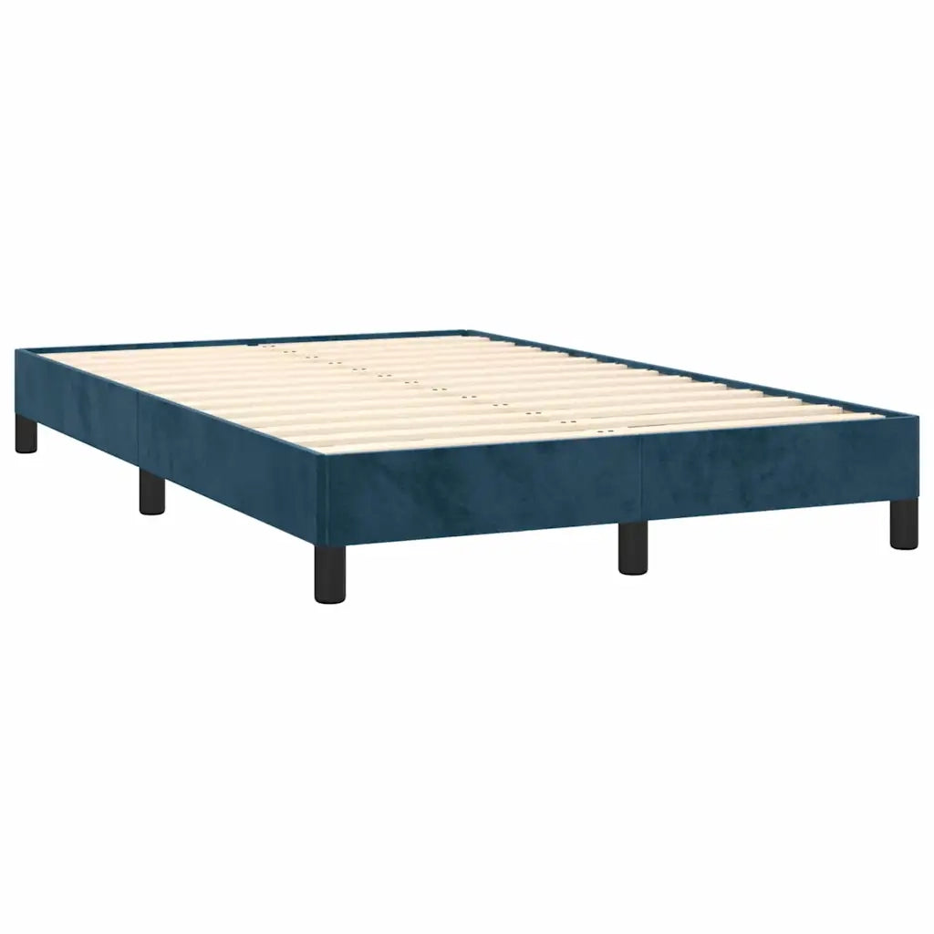 Letto a Molle con Materasso e LED Blu Scuro 120x190 cm in Velluto 3270181