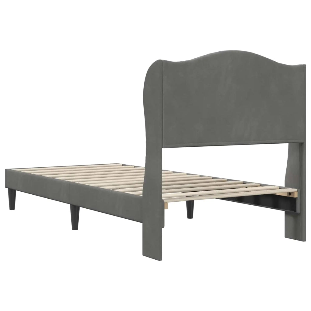 Struttura del letto Grigio Scuro 90 x 200 cm Velluto 42027894