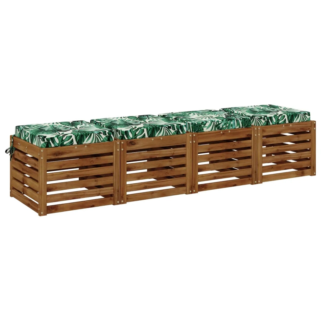 Cuscini per Sedia in 4 Pezzi SOEST 4 pz 100% Poliestere 944579