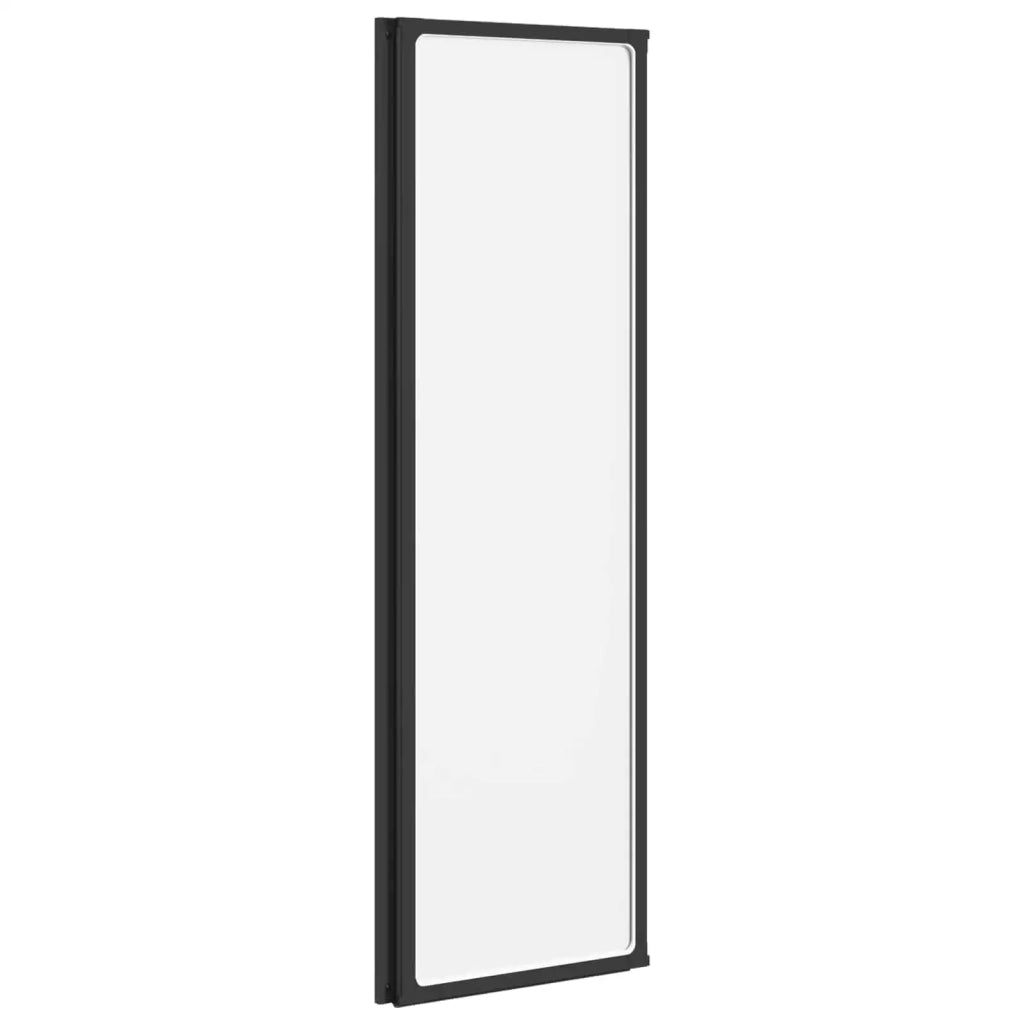 Parete doccia Nero 132 x 2 x 140 cm Alluminio e PP 42009755