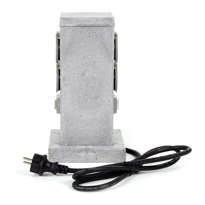 Colonna multipresa effetto granito con 4 prese per esterno IP44 sensore Presa multipla