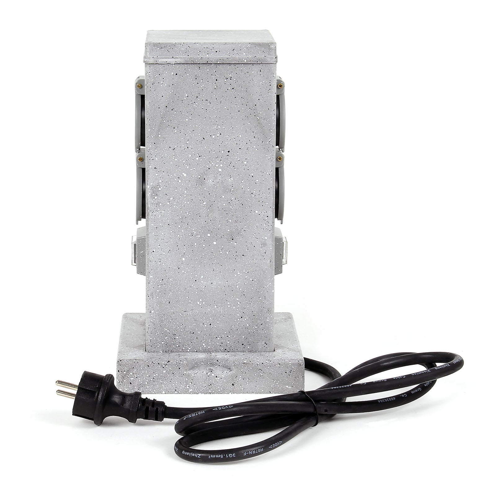 Colonna multipresa effetto granito con 4 prese per esterno IP44 sensore Presa multipla
